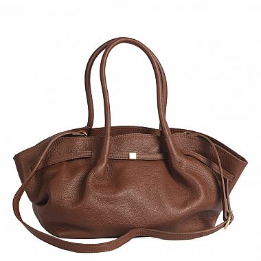 Maxi Borsa Donna In Vera Pelle Bianca – Mano E Tracolla – Made In Italy - Foto 1